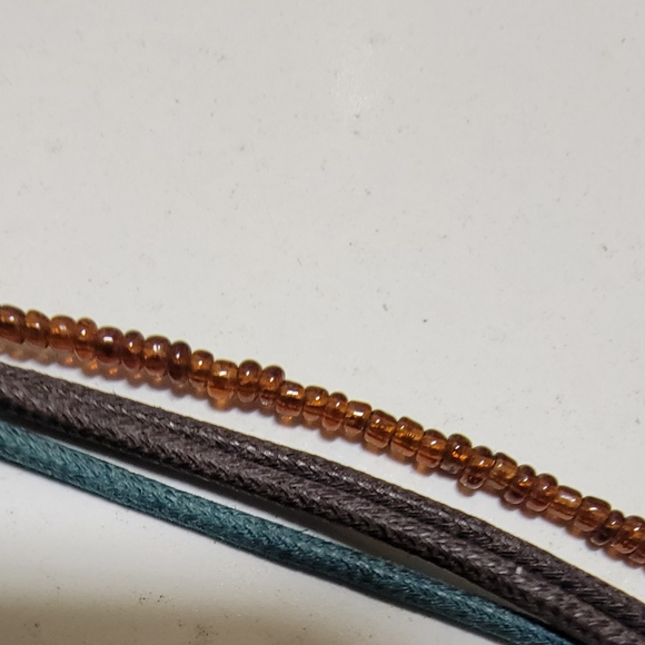 VTG* Brass jeweled pendant/choker necklace. - Picture 4 of 5